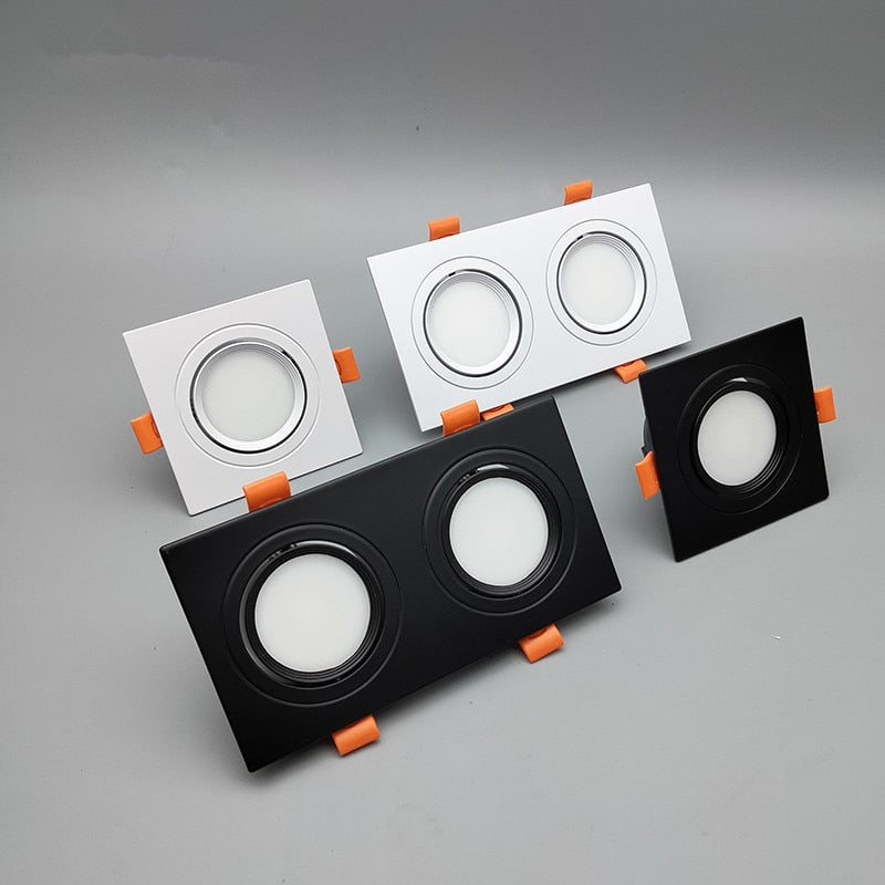 Recessed Square Bright  white black LED Dimmable Downlight COB 7W 9W 12W 14W 18W 24W LED Spot light Ceiling Lamp AC85-265V