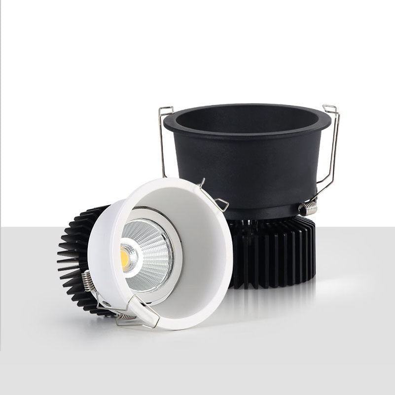 Dimmable Narrow border Embedded Anti-glare Led COB Ceiling Recessed downlight 10w 12w LED wall wash light Hotel Villa Lighting