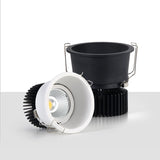 Dimmable Narrow border Embedded Anti-glare Led COB Ceiling Recessed downlight 10w 12w LED wall wash light Hotel Villa Lighting