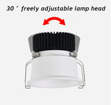 Dimmable Narrow border Embedded Anti-glare Led COB Ceiling Recessed downlight 10w 12w LED wall wash light Hotel Villa Lighting