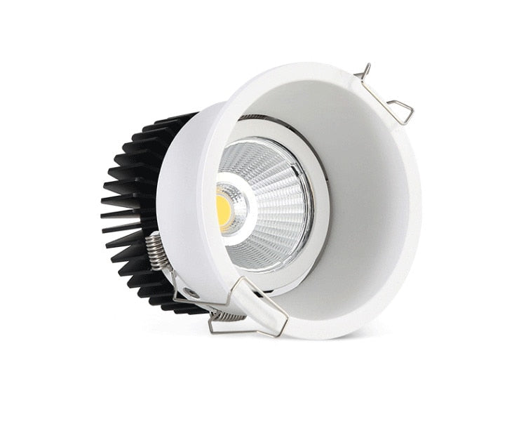Dimmable Narrow border Embedded Anti-glare Led COB Ceiling Recessed downlight 10w 12w LED wall wash light Hotel Villa Lighting