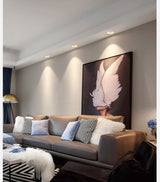 Dimmable Narrow border Embedded Anti-glare Led COB Ceiling Recessed downlight 10w 12w LED wall wash light Hotel Villa Lighting