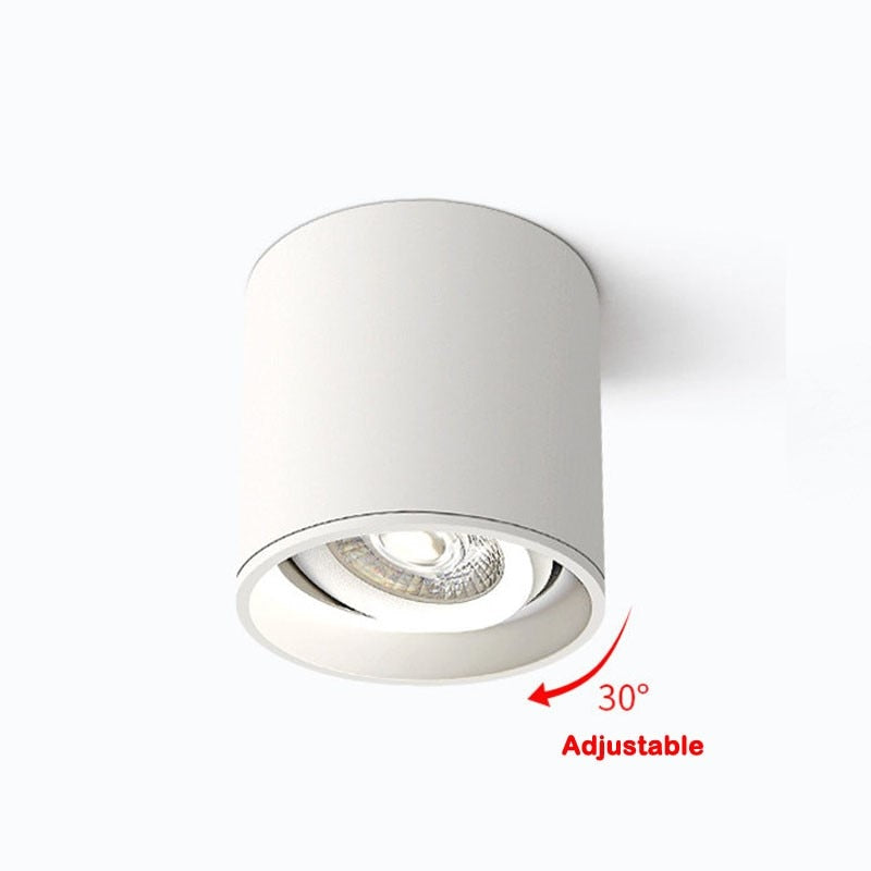 Dimmable LED spotlight 7W 9W 12W 15W 20W AC85-265V downlight angle adjustable ceiling type living room bedroom household spotlight