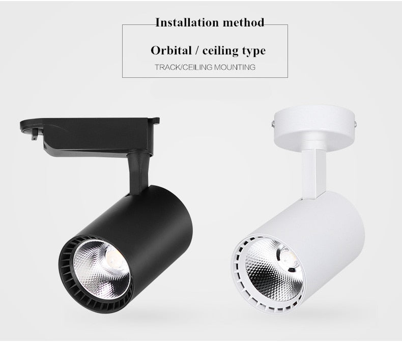 Adjustable light mounted led downlight spotlight 85V-260V 10W 15W 20W 30W living room clothing store ceiling-type free opening