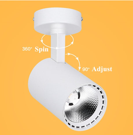 Adjustable light mounted led downlight spotlight 85V-260V 10W 15W 20W 30W living room clothing store ceiling-type free opening