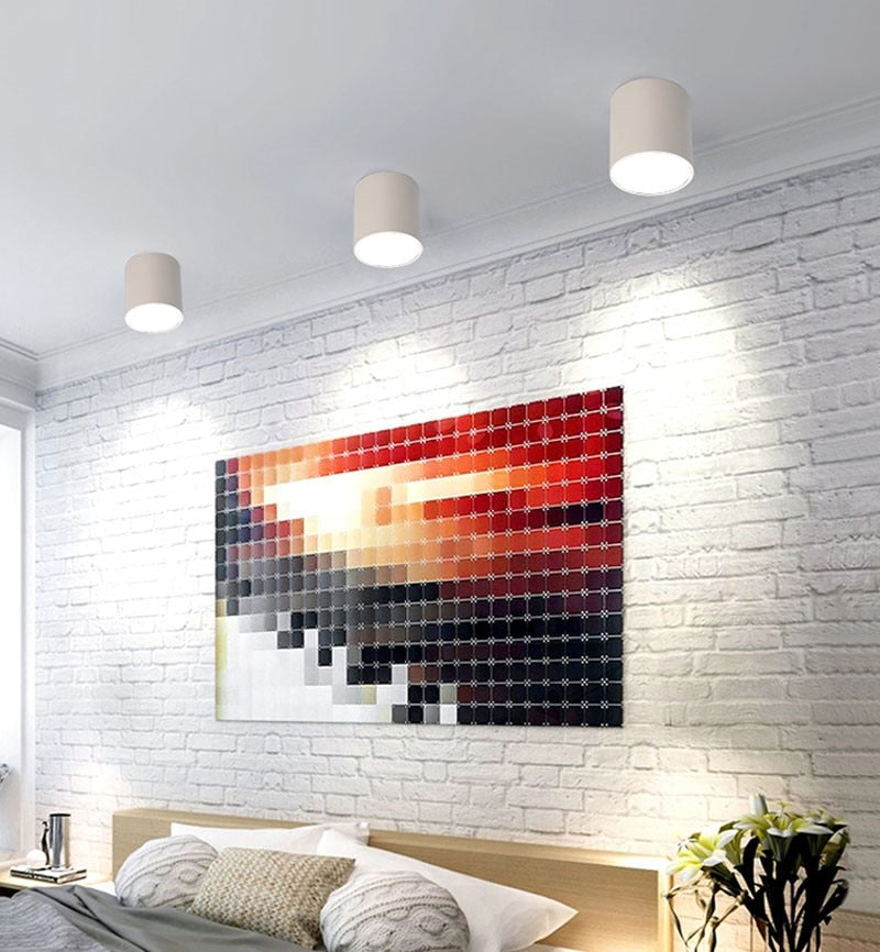 Dimmable LED spotlight 7W 9W 12W 15W 20W AC85-265V downlight angle adjustable ceiling type living room bedroom household spotlight