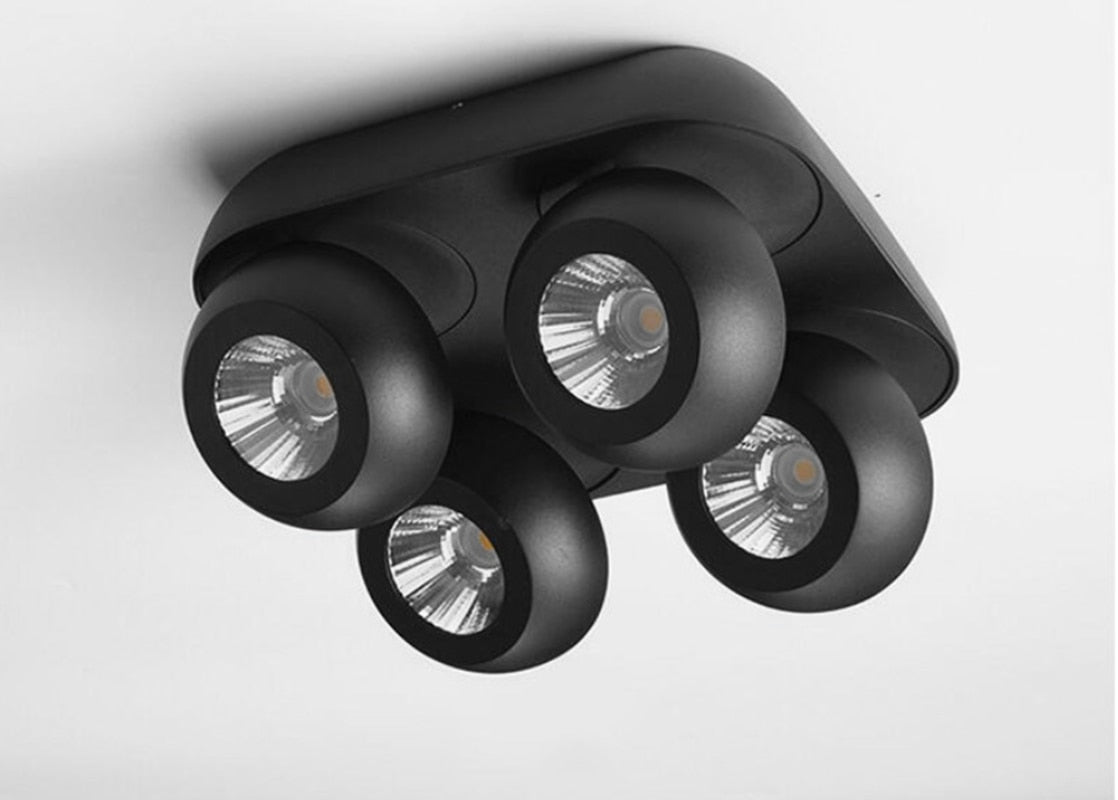 Folding 360° Rotating Dimmable COB LED Downlights 10W 20W 30W LED Ceiling Spot Lights AC85-265V LED Ceiling Lamps Indoor Lighting