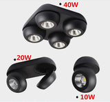 Folding 360° Rotating Dimmable COB LED Downlights 10W 20W 30W LED Ceiling Spot Lights AC85-265V LED Ceiling Lamps Indoor Lighting