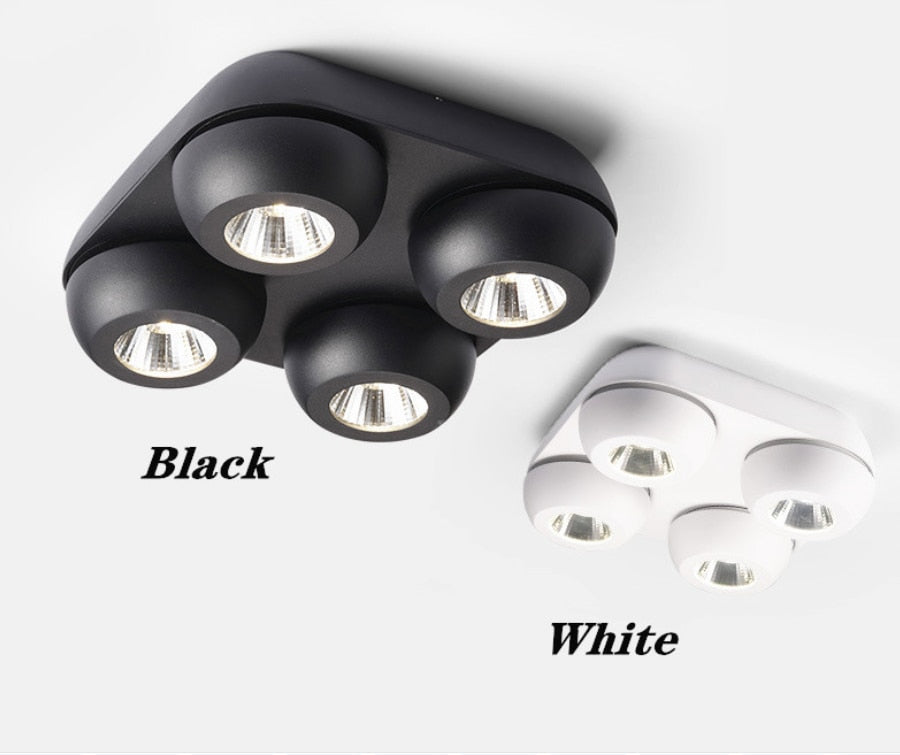 Folding 360° Rotating Dimmable COB LED Downlights 10W 20W 30W LED Ceiling Spot Lights AC85-265V LED Ceiling Lamps Indoor Lighting