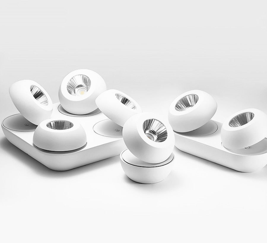 Folding 360° Rotating Dimmable COB LED Downlights 10W 20W 30W LED Ceiling Spot Lights AC85-265V LED Ceiling Lamps Indoor Lighting