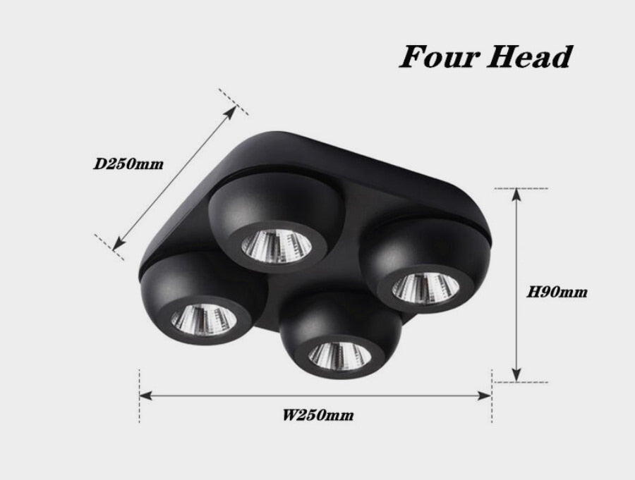 Folding 360° Rotating Dimmable COB LED Downlights 10W 20W 30W LED Ceiling Spot Lights AC85-265V LED Ceiling Lamps Indoor Lighting