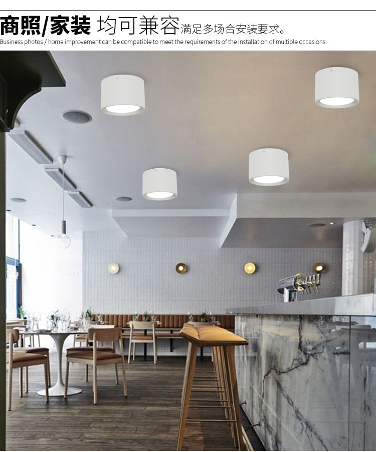 LED Ceiling Surface Mounted Downlight SMD5730 5W 7W 12W 18W AC85-265V 110V/220V lamp Led downlights Ceiling Spot light