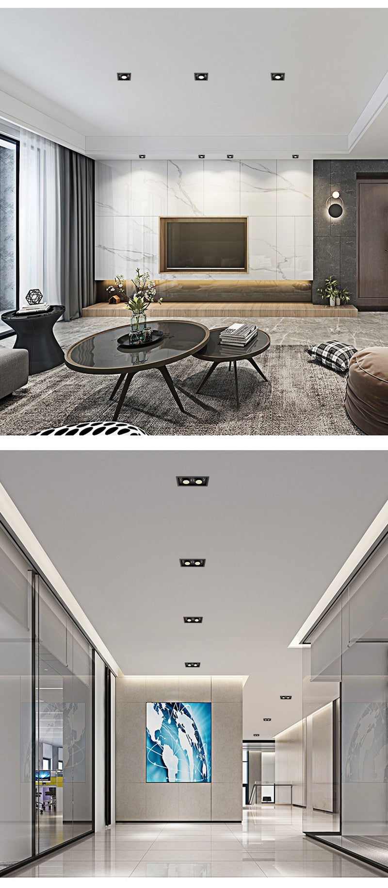 Zoom Recessed Adjustable 15-60 Degrees Dimmable 10W 15W 20W 30W LED Downlights AC90~260V COB Ceiling Lamp Spot Lights Decoration