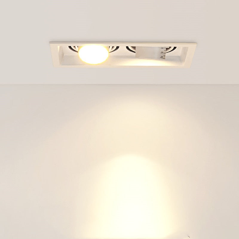 Zoom Recessed Adjustable 15-60 Degrees Dimmable 10W 15W 20W 30W LED Downlights AC90~260V COB Ceiling Lamp Spot Lights Decoration