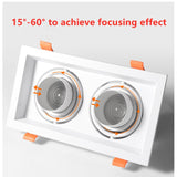 Zoom Recessed Adjustable 15-60 Degrees Dimmable 10W 15W 20W 30W LED Downlights AC90~260V COB Ceiling Lamp Spot Lights Decoration