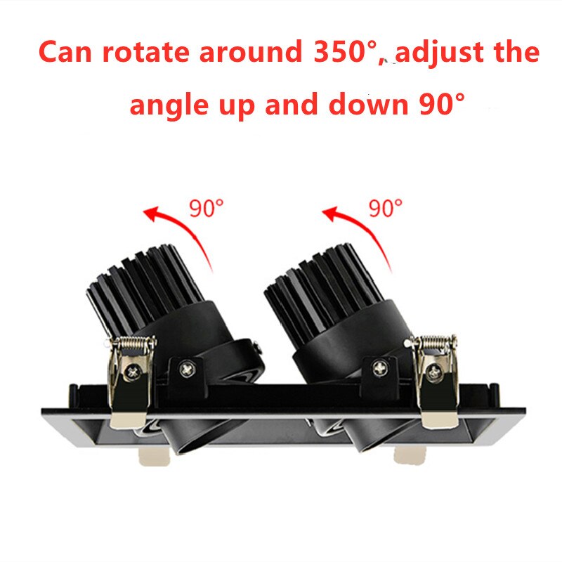 Zoom Recessed Adjustable 15-60 Degrees Dimmable 10W 15W 20W 30W LED Downlights AC90~260V COB Ceiling Lamp Spot Lights Decoration