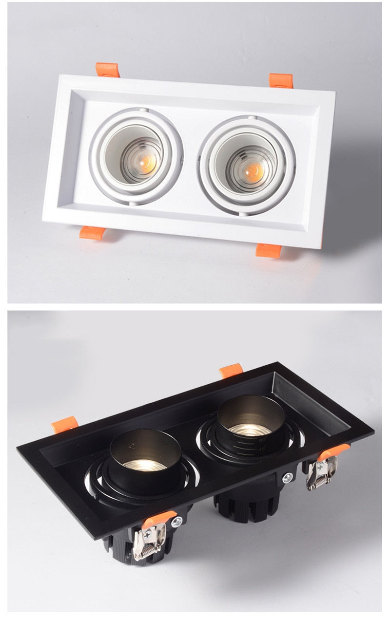 Zoom Recessed Adjustable 15-60 Degrees Dimmable 10W 15W 20W 30W LED Downlights AC90~260V COB Ceiling Lamp Spot Lights Decoration