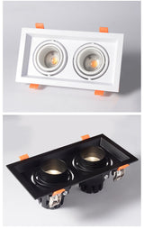 Zoom Recessed Adjustable 15-60 Degrees Dimmable 10W 15W 20W 30W LED Downlights AC90~260V COB Ceiling Lamp Spot Lights Decoration