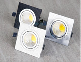 LED square COB Downlight Dimmable ac80-240V 7W 9W 12W Recessed Led ceiling lamp Spot light Bulbs Indoor Lighting