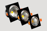 LED square COB Downlight Dimmable ac80-240V 7W 9W 12W Recessed Led ceiling lamp Spot light Bulbs Indoor Lighting