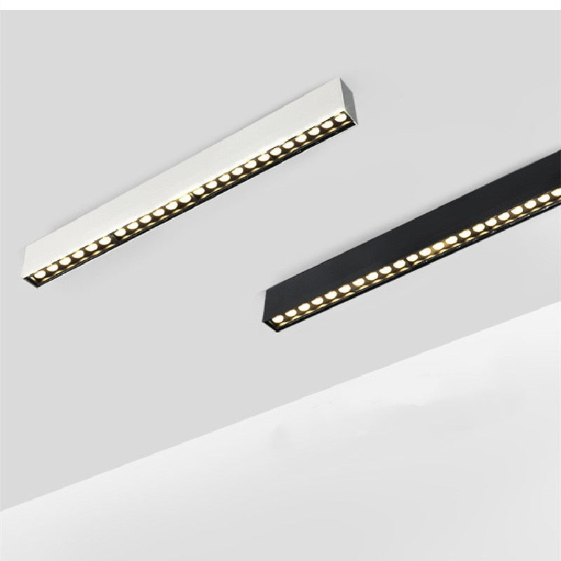 Dimmable Recessed Strip LED Ceiling Lights 10W 20W 30W 40W  LED Downlights AC85~265V LED Strip Lamp Indoor Lighting