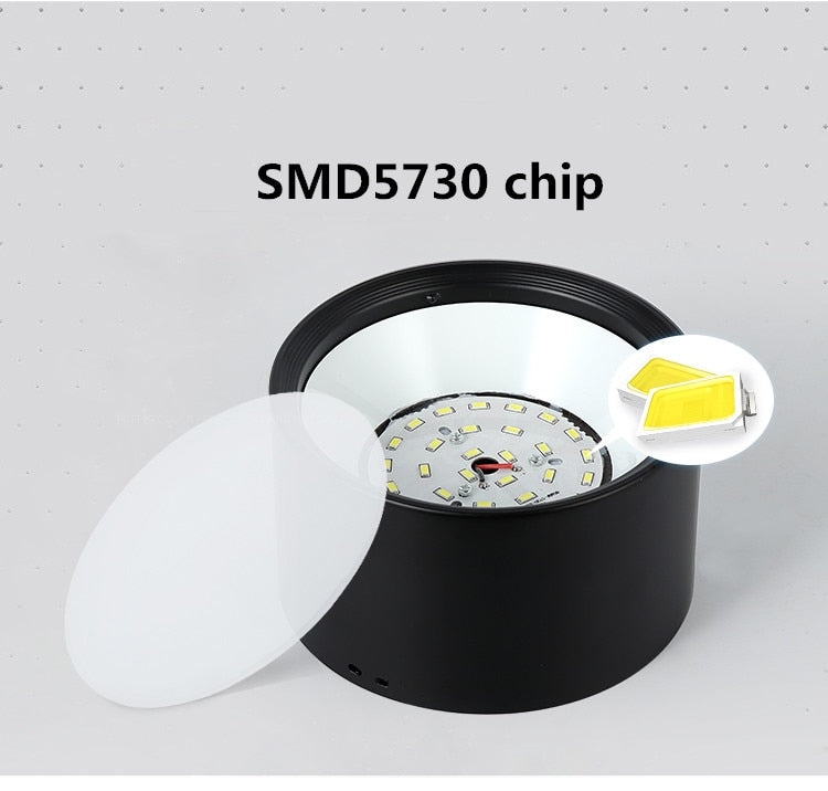 Dimmable LED Ceiling  Downlight SMD5730 5W 7W 12W 18W 22w 24w AC85-265V Lamp Indoor Lighting Spot