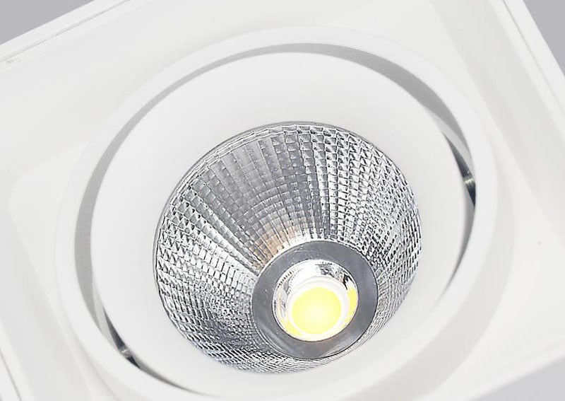 Square Dimmable COB LED Downlights 7W 9W 12W LED Ceiling Spot lights AC85~265V LED Ceiling Lamps Warm/Cold White Indoor Lighting