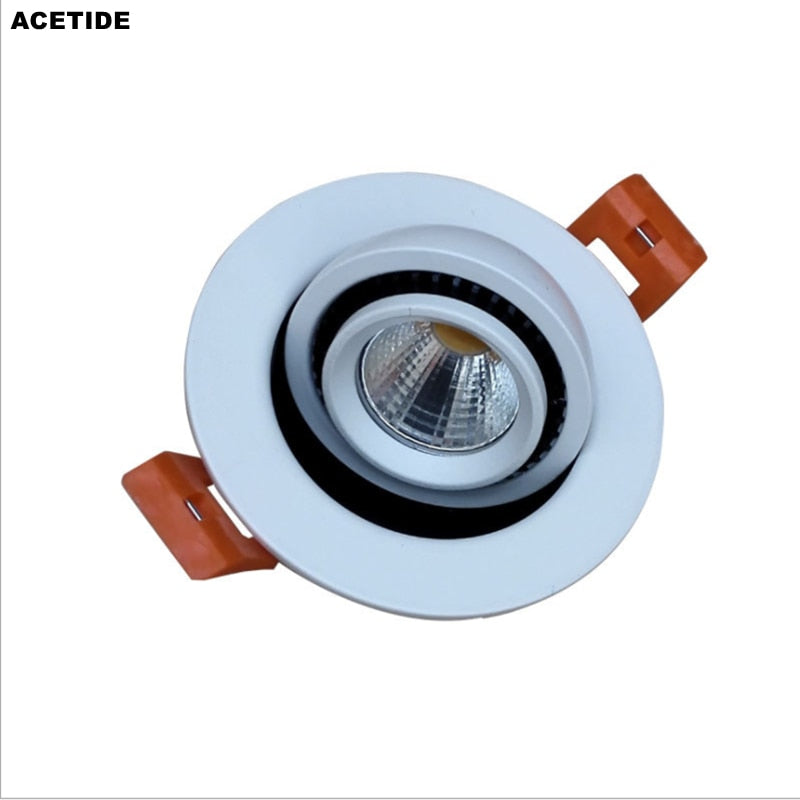ACETIDE 360 Angle Rotatable LED COB Recessed Downlight Square 6W 9W -- 20W LED Ceiling Spot Light for Picture TV Background 220V