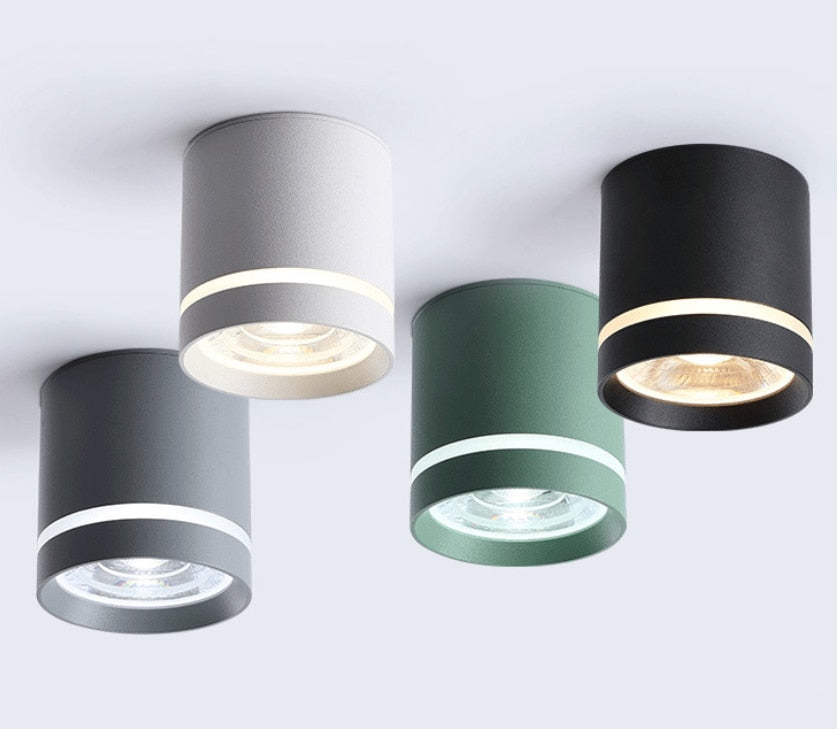 Dimmable Cylinder LED Downlights 10W 12W 15W 18W COB LED Ceiling Spot Lights AC85~265V LED Background Lamps Indoor Lighting