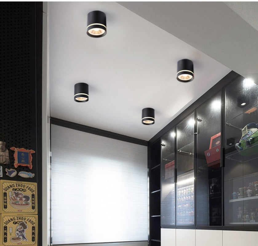 Dimmable Cylinder LED Downlights 10W 12W 15W 18W COB LED Ceiling Spot Lights AC85~265V LED Background Lamps Indoor Lighting