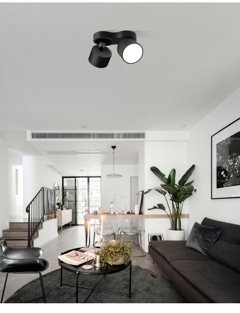 LED Ceiling Light Folding LED Downlights 12W/24W Ceiling COB Spotlights AC110~240V LED Ceiling Lamps Indoor Lighting