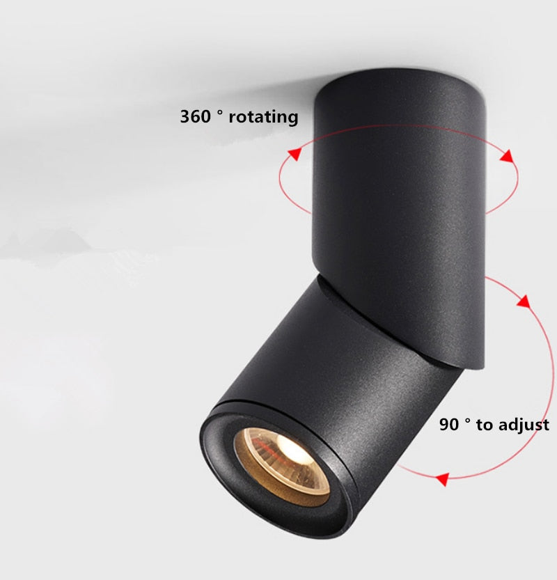 Surface Mount Dimmable Cylinder LED Downlights 7W 9W 12W 15W COB Ceiling Spot Lights AC85~265V Round Lamps Lndoor Lighting