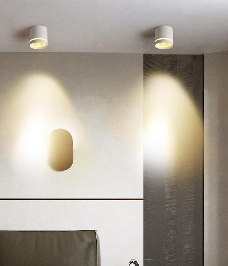 Dimmable COB Cylinder Led Downlight Surface 5W 7W 10W 12W 15W 18W COB LED Ceiling Spot Lights  LED Background Lamps Indoor Lighting