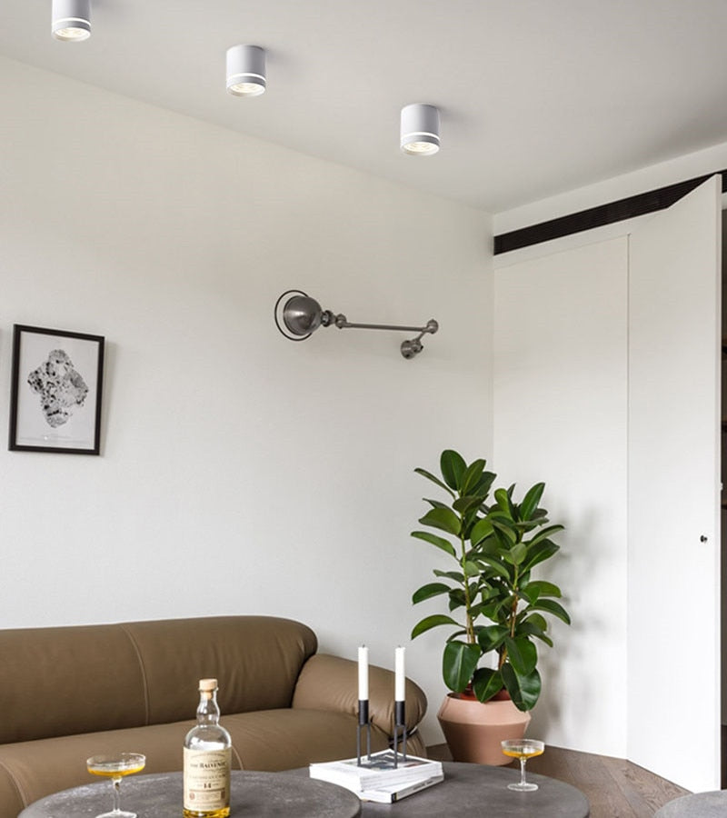 Dimmable COB Cylinder Led Downlight Surface 5W 7W 10W 12W 15W 18W COB LED Ceiling Spot Lights  LED Background Lamps Indoor Lighting