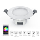 LED Light Bulbs Smart WiFi 4.5W Downlight Bluetooth-compatible Lamp RGBW Dimmable Spot Light APP Remote Control White/Warm Light