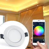 LED Light Bulbs Smart WiFi 4.5W Downlight Bluetooth-compatible Lamp RGBW Dimmable Spot Light APP Remote Control White/Warm Light