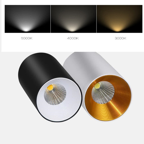 Dimmable high brightness LED COB ceiling spotlight 7W 9W 12W long surface mount downlight indoor lighting kitchen bedroom