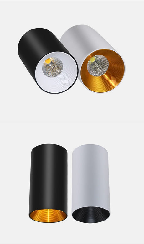 Dimmable high brightness LED COB ceiling spotlight 7W 9W 12W long surface mount downlight indoor lighting kitchen bedroom