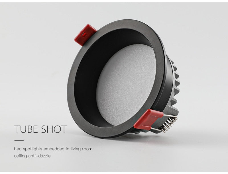 Anti Glare Dimmable Recessed Downlight lamp 7w 9w 12w 15w Led Spot Light 220V/110V Ceiling round panel light for home lighting