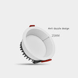 Anti Glare Dimmable Recessed Downlight lamp 7w 9w 12w 15w Led Spot Light 220V/110V Ceiling round panel light for home lighting