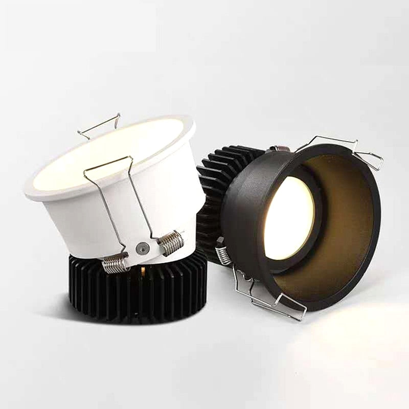 Dimmable Recessed Narrow Border Anti-glare COB LED Downlights AC85-265V 5W/7W/9W/12W/18W  LED Ceiling Lamps Hotel Villa Lighting