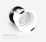 Dimmable Recessed Narrow Border Anti-glare COB LED Downlights AC85-265V 5W/7W/9W/12W/18W  LED Ceiling Lamps Hotel Villa Lighting