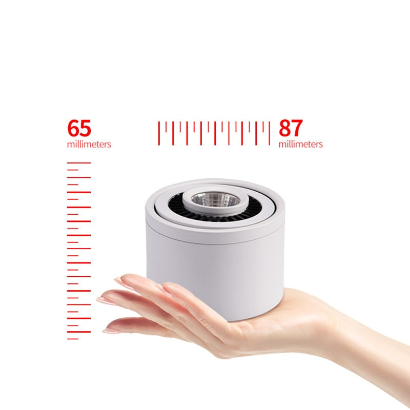 Dimmable surface mounted LED downlight spot light 5W/7W/9W/15WCOB wall lamp AC85V-265V ceiling light living room commercial home