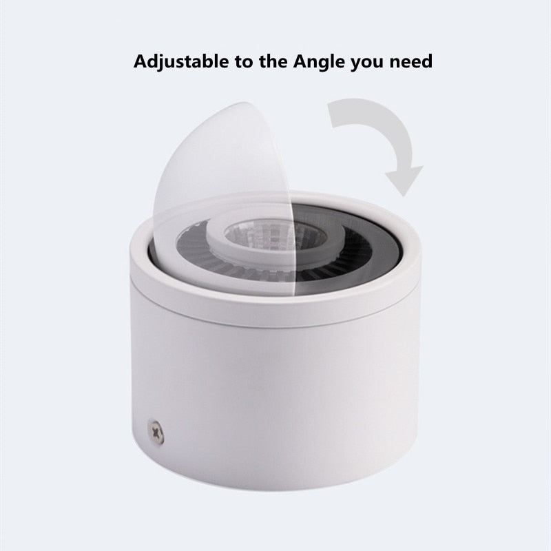 Dimmable surface mounted LED downlight spot light 5W/7W/9W/15WCOB wall lamp AC85V-265V ceiling light living room commercial home