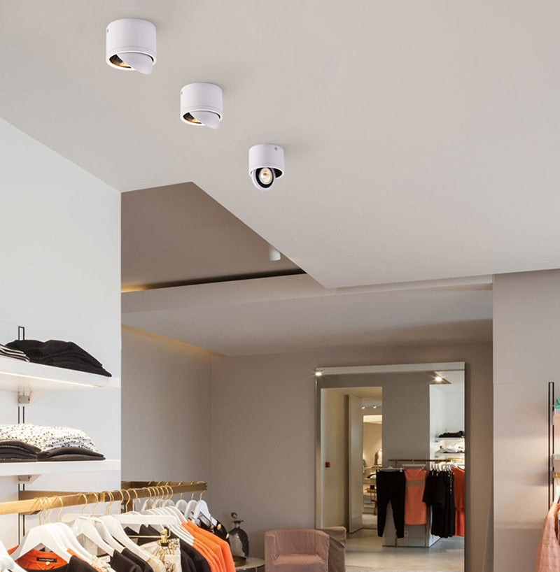 Dimmable surface mounted LED downlight spot light 5W/7W/9W/15WCOB wall lamp AC85V-265V ceiling light living room commercial home