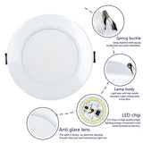 LED Downlight 3W 5W 7W 9W 12W 15W 10pcs/lot AC220V Warm Cold White Recessed LED Lamp Spot Light Led Bulb For Bedroom Kitchen