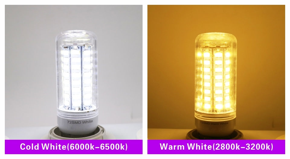 E27 E14 LED Corn Bulb 24 36 48 56 69 72 LEDs SMD 5730 220V Lampasas LED Lamp Chandelier Candle LED Light Bombillas