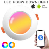LED Ceiling Lamp RGB Downlight Dimmable Smart Home focos Bulb Light Spotlight Colour Changing Fan 220V 110V Work with Bluetooth