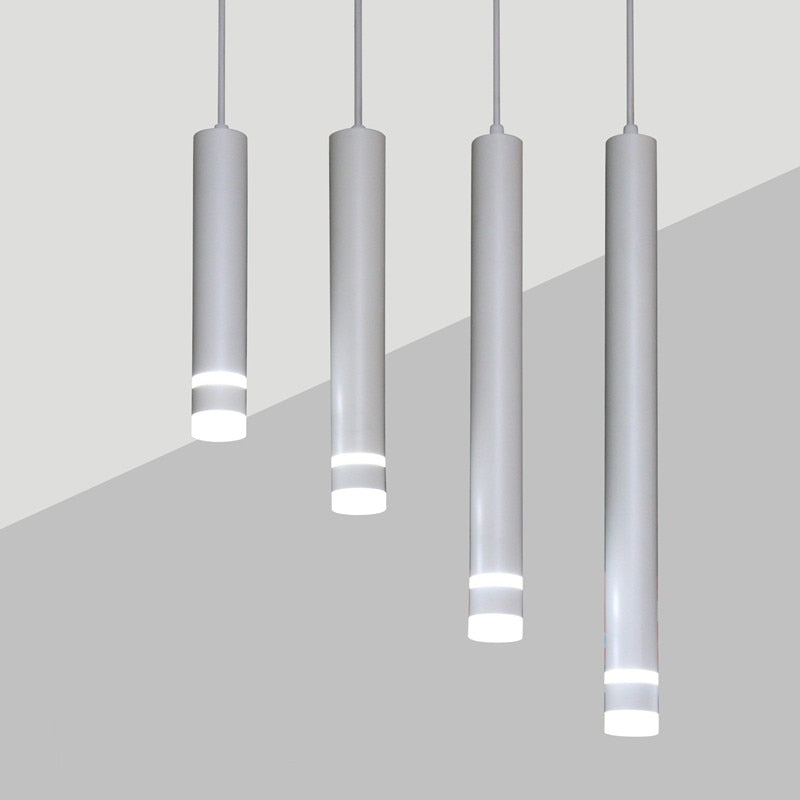 LED Pendant Lights COB Ceiling 7w 12w AC85-265V Cylinder Downlight Hanging Lamp Kitchen Fixtures  Bedroom Office Cafe Bar