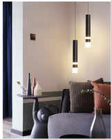 LED Pendant Lights COB Ceiling 7w 12w AC85-265V Cylinder Downlight Hanging Lamp Kitchen Fixtures  Bedroom Office Cafe Bar